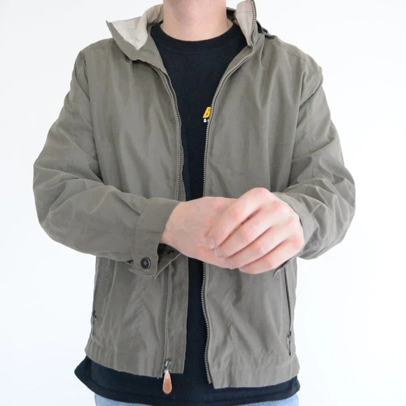 Vintage London Fog Olive  Green Zip Up Windbreaker Jacket S - Picture 2 of 13